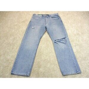 Levis Jeans Men 34 Blue Straight Silvertab Distressed Denim Cotton Casual 34x29*